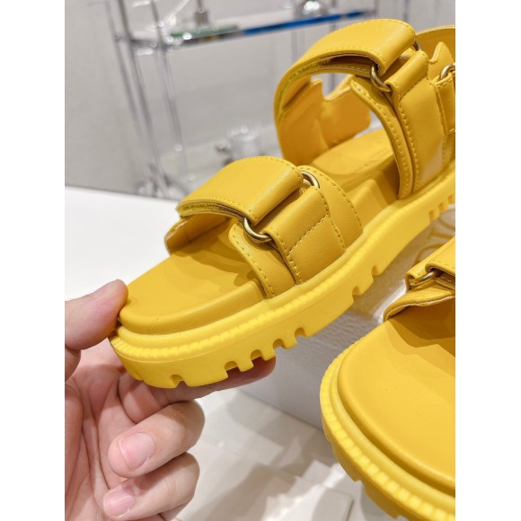 D*or D*oract sandals in yellow lambskin