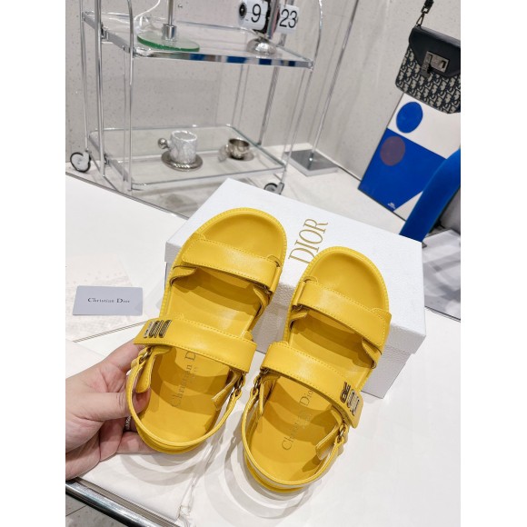 D*or D*oract sandals in yellow lambskin