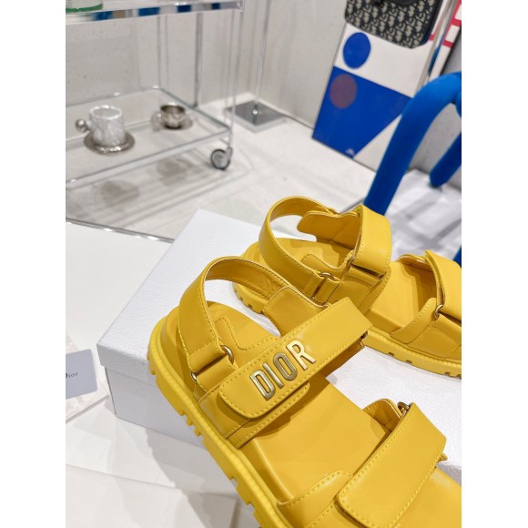 D*or D*oract sandals in yellow lambskin