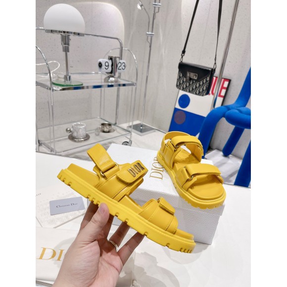 D*or D*oract sandals in yellow lambskin