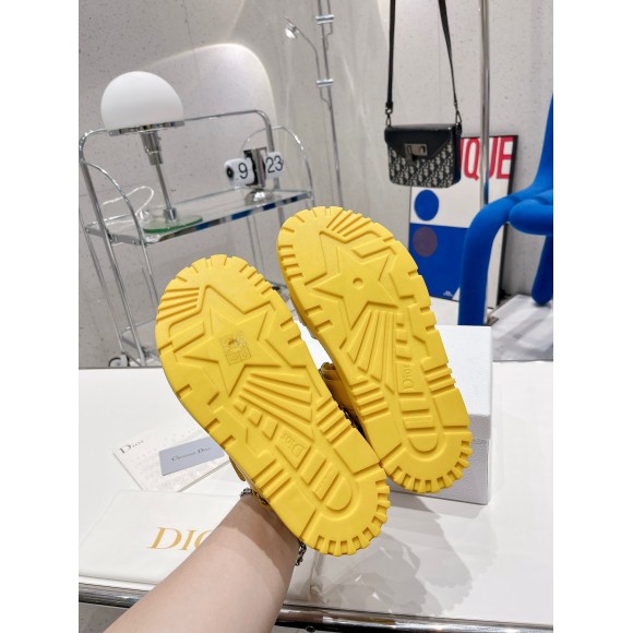 D*or D*oract sandals in yellow lambskin