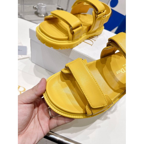 D*or D*oract sandals in yellow lambskin