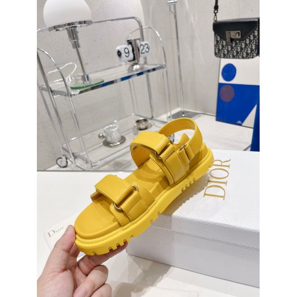 D*or D*oract sandals in yellow lambskin