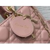 Dior Lady D-Joy Medium Bag In Peony Pink Cannage Lambskin