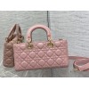 Dior Lady D-Joy Medium Bag In Peony Pink Cannage Lambskin