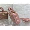 Dior Lady D-Joy Medium Bag In Peony Pink Cannage Lambskin