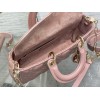 Dior Lady D-Joy Medium Bag In Peony Pink Cannage Lambskin