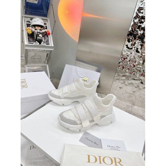 D*or d-wander sneakers in white camouflage technical fabric