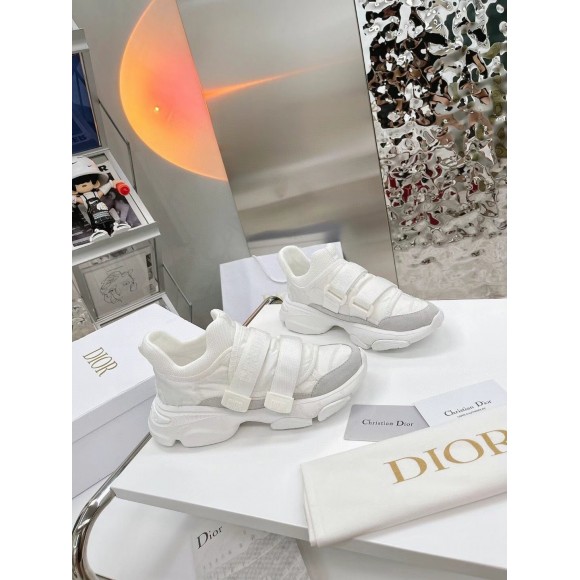 D*or d-wander sneakers in white camouflage technical fabric