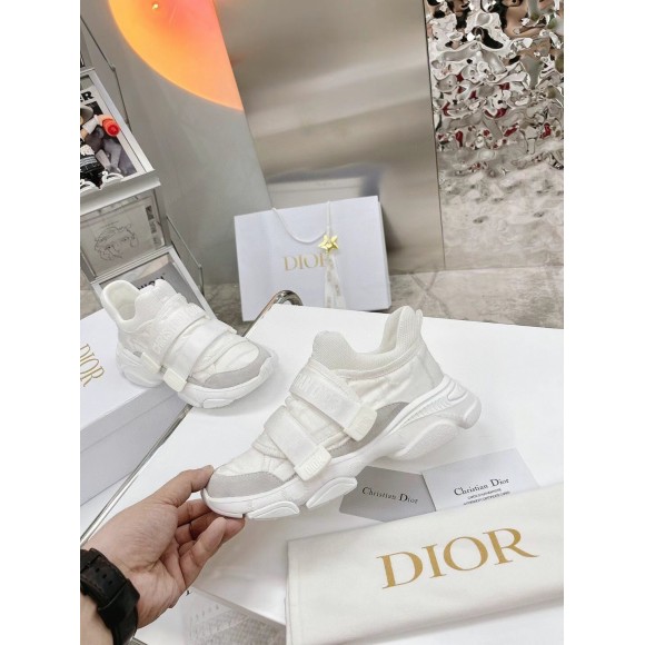 D*or d-wander sneakers in white camouflage technical fabric