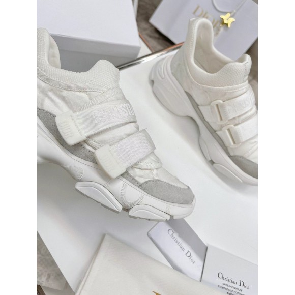 D*or d-wander sneakers in white camouflage technical fabric