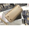 Dior Lady Dior Mini Bag In Metallic Lambskin with Beaded Embroidery