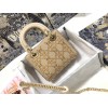 Dior Lady Dior Mini Bag In Metallic Lambskin with Beaded Embroidery