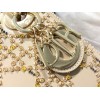 Dior Lady Dior Mini Bag In Metallic Lambskin with Beaded Embroidery