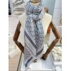 Dior D-Oblique Shawl in Grey Wool and Cotton