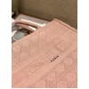 Dior Medium Book Tote Bag In Pink Cannage Embroidered Canvas