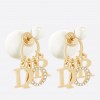 Dior Tribales Earrings In Gold Metal Pearls and Crystals