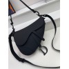 Dior Saddle Bag with Strap in Black Ultramatte Calfskin