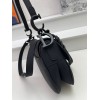 Dior Saddle Bag with Strap in Black Ultramatte Calfskin