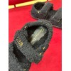 Dior Dioract Sandals In Black Shearling