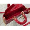 Dior Lady D-Joy Small Bag in Red Patent Calfskin