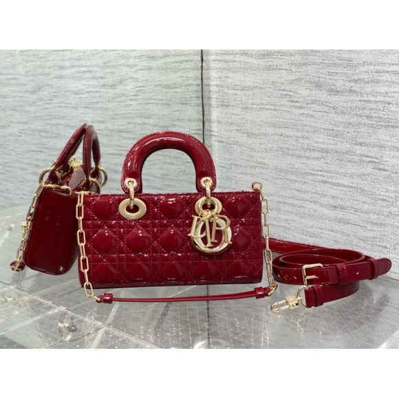 D*or lady d-joy small bag in red patent calfskin