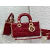 Dior Lady D-Joy Small Bag in Red Patent Calfskin