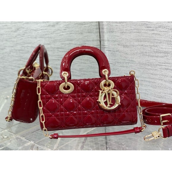 D*or lady d-joy small bag in red patent calfskin