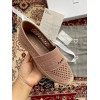 Dior Granville Espadrilles In Nude Mesh Embroidery