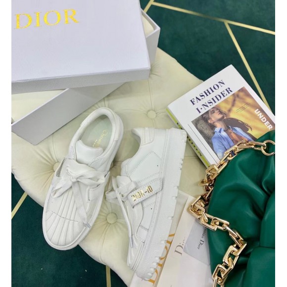 D*or D*or-id sneakers in white leather with white strap