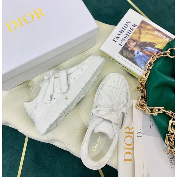 D*or D*or-id sneakers in white leather with white strap