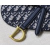 Dior Saddle Belt Pouch In Blue Dior Oblique Jacquard