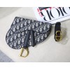 Dior Saddle Belt Pouch In Blue Dior Oblique Jacquard