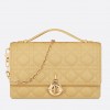 Dior Miss Dior Top Handle Bag in Pastel Yellow Cannage Lambskin