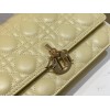 Dior Miss Dior Top Handle Bag in Pastel Yellow Cannage Lambskin