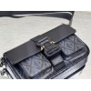 Dior Hit the Road Messenger Bag In Black CD Diamond Canvas