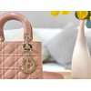 Dior Small Lady Dior Bag In Powder Patent Cannage Calfskin