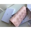 Dior Lady Dior Chain Pouch In Pink Patent Cannage Calfskin