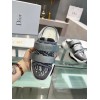 Dior D-Wander Open Back Sneakers In Grey Oblique Fabric