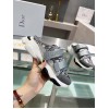 Dior D-Wander Open Back Sneakers In Grey Oblique Fabric