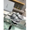 Dior D-Wander Open Back Sneakers In Grey Oblique Fabric