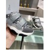 Dior D-Wander Open Back Sneakers In Grey Oblique Fabric