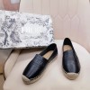 Dior Granville Espadrilles In Black Embossed Lambskin