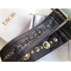 Dior Shoulder Strap in Blue Camouflage Embroidery with Medallions