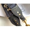 Dior Shoulder Strap in Blue Camouflage Embroidery with Medallions