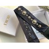 Dior Shoulder Strap in Blue Camouflage Embroidery with Medallions