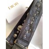 Dior Shoulder Strap in Blue Camouflage Embroidery with Medallions