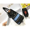 Dior Lady D-Lite Medium Bag In Black Pixel Zodiac Embroidery