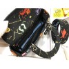 Dior Lady D-Lite Medium Bag In Black Pixel Zodiac Embroidery