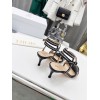 Dior Dway Heeled Sandals In Black Cotton with Strass